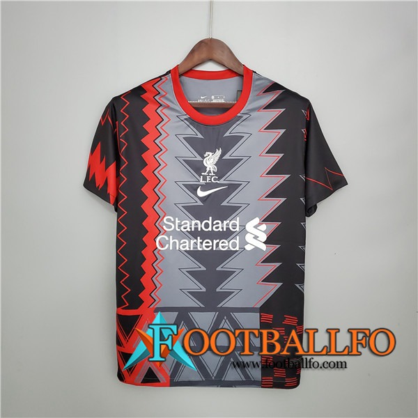 Camiseta Entrenamiento FC Liverpool Gris/Rojo/Negro 2021/2022