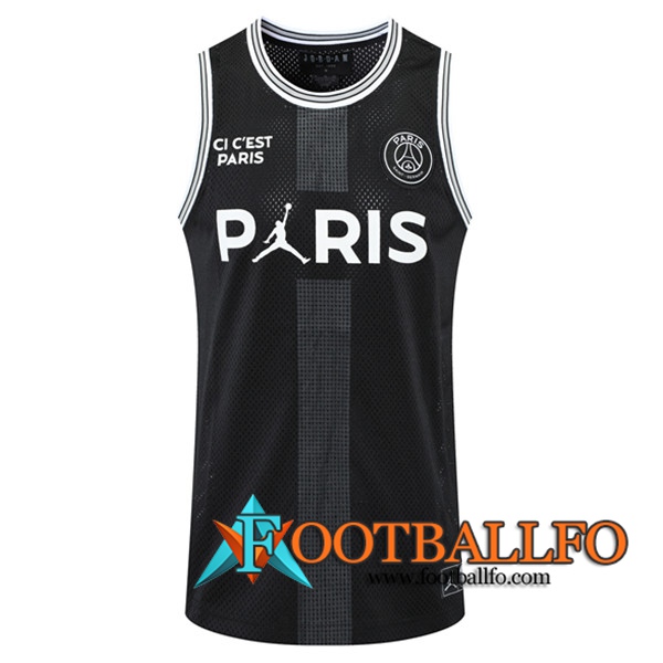 Camisetas Sin Mangas Mesh 23 Jordan x PSG - Negro/Blanca 2021/2022