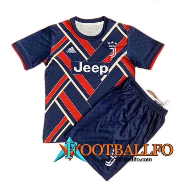 Camiseta Futbol Juventus Ninos Azul/Rojo 2021/2022