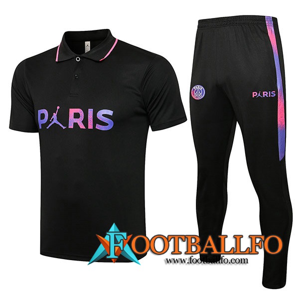 Camiseta Polo Jordan PSG + Pantalones Negro 2021/2022