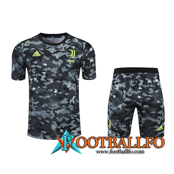Camiseta Entrenamiento Juventus + Cortos Gris/Negro 2021/2022