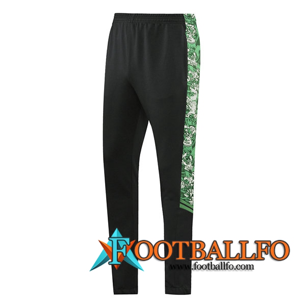 Pantalon Entrenamiento Manchester City Negro/Verde 2021/2022