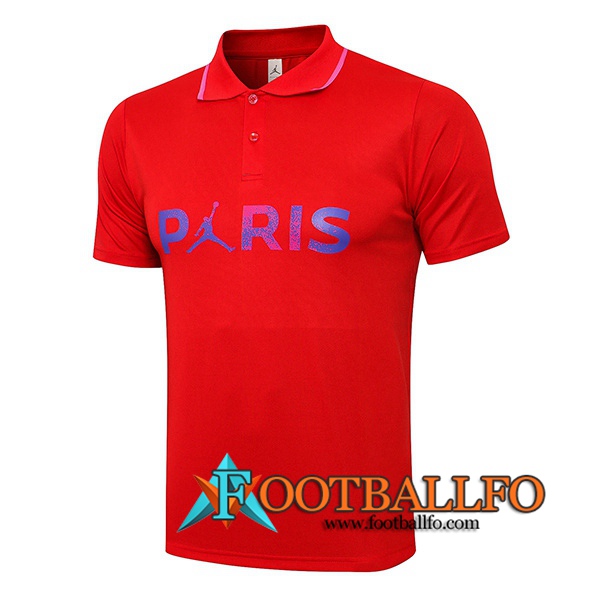 Camiseta Polo Jordan PSG Rojo Classic 2021/2022