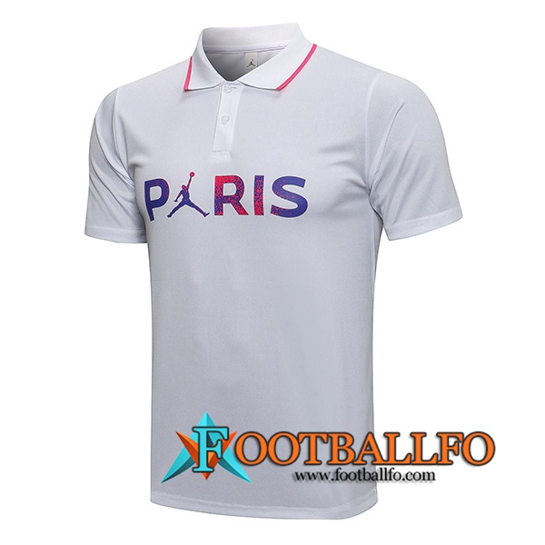Camiseta Polo Jordan PSG Blanca Classic 2021/2022