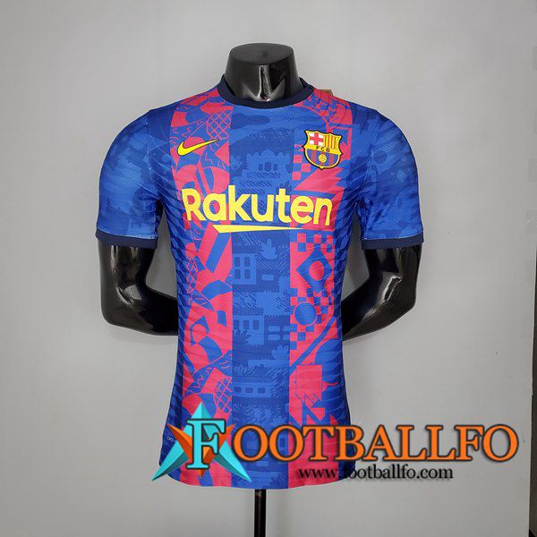 Camiseta Entrenamiento FC Barcelona Player Version Rojo/Azul 2021/2022