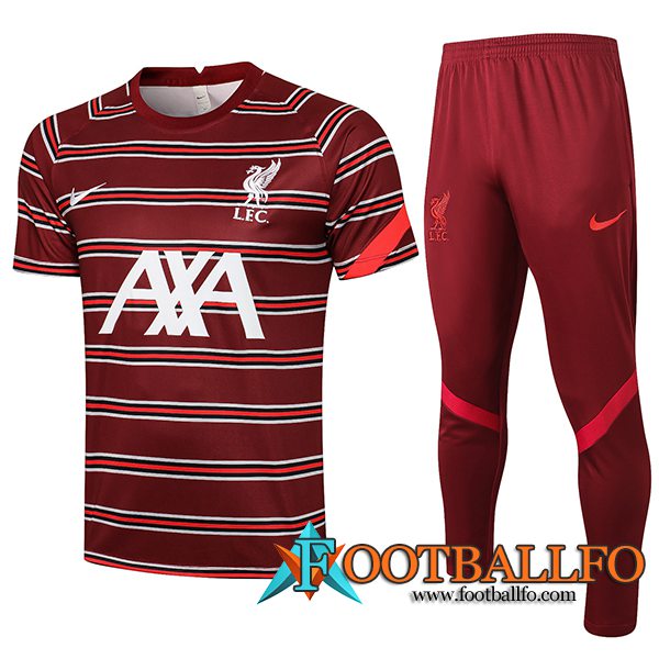 Camiseta Entrenamiento FC Liverpool + Pantalones Rojo 2021/2022