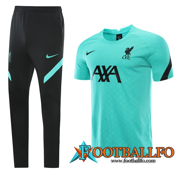 Camiseta Entrenamiento FC Liverpool + Pantalones Verde 2021/2022