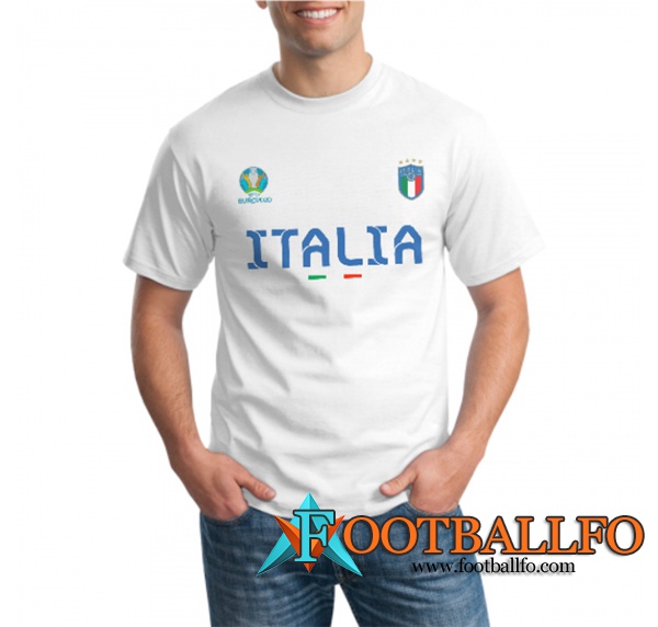 Camiseta Entrenamiento Italia UEFA Euro 2020 Champions Blanca - GXHTS01