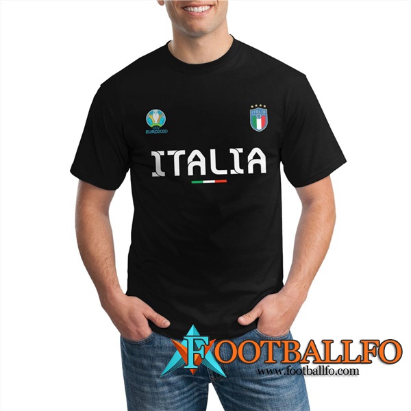 Camiseta Entrenamiento Italia UEFA Euro 2020 Champions Negro - GXHTS09