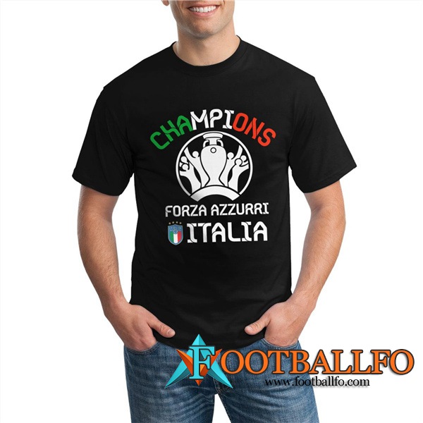 Camiseta Entrenamiento Italia UEFA Euro 2020 Champions Negro - GXHTS11