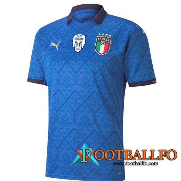 Camiseta Futbol Italia Titular UEFA Euro 2020 Champion