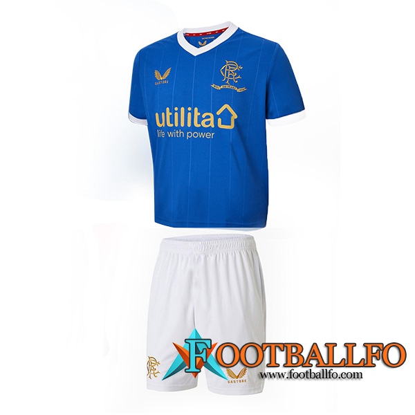 Camiseta Futbol Rangers FC Niños Titular 2021/2022