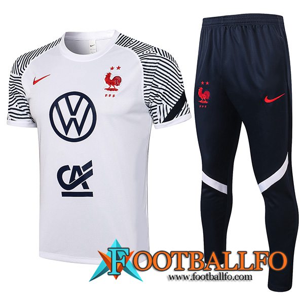 Camiseta Polo Francia + Pantalones Blanca 2021/2022