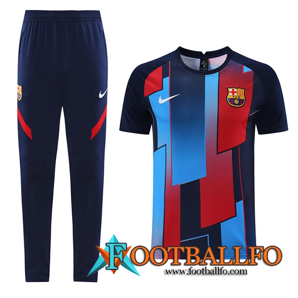 Camiseta Entrenamiento FC Barcelona + Pantalones Negro/Azul 2021/2022