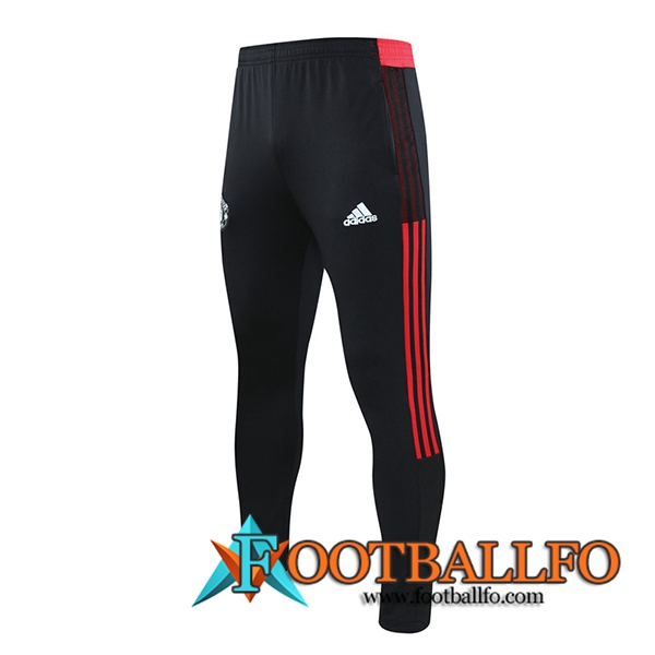Pantalon Entrenamiento Manchester United Negro/Rojo 2021/2022