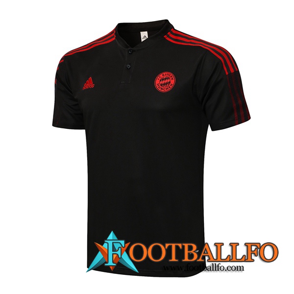 Camiseta Polo Bayern Munich Negro/Rojo 2021/2022