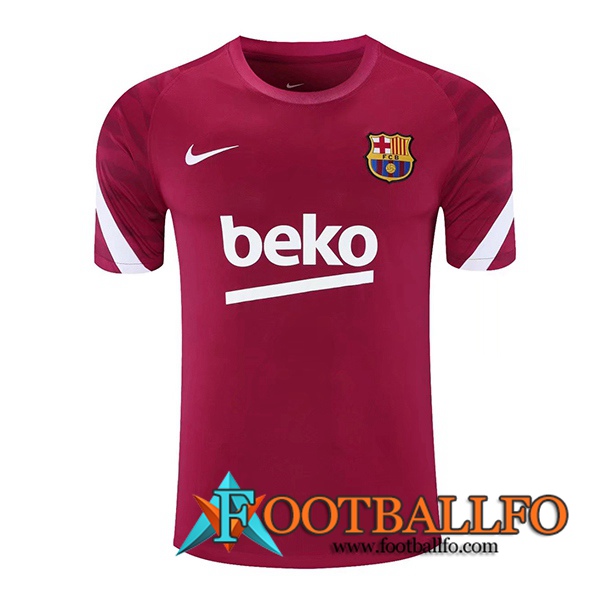 Camiseta Entrenamiento FC Barcelona Rojo/Blanca 2021/2022