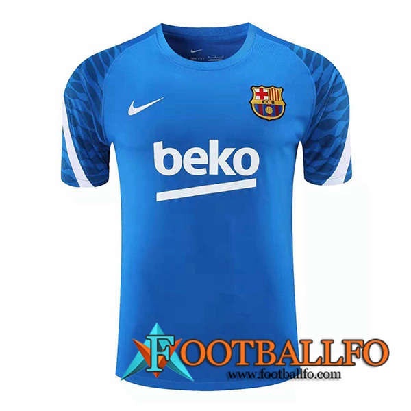 Camiseta Entrenamiento FC Barcelona Azul/Blanca 2021/2022
