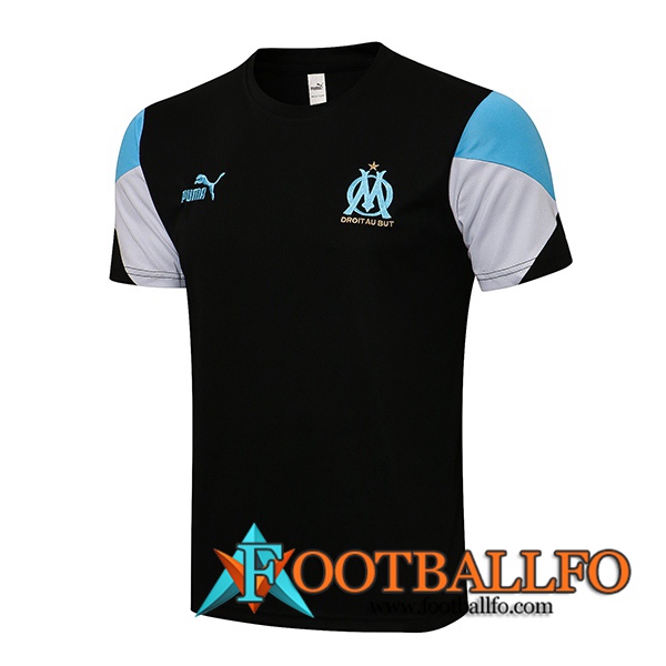 Camiseta Entrenamiento Marsella OM Negro/Blanca 2021/2022