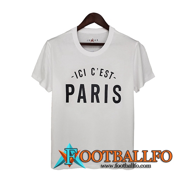 Camiseta Entrenamiento Jordan PSG Blanca 2021/2022 -2