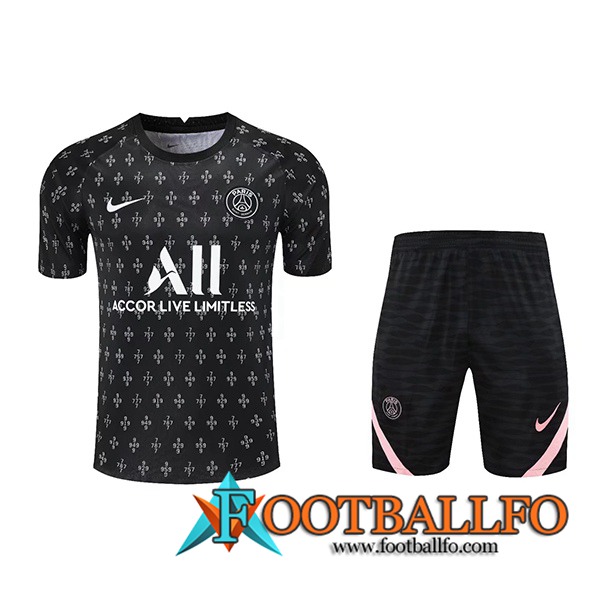 Camiseta Entrenamiento Jordan PSG + Cortos Negro 2021/2022