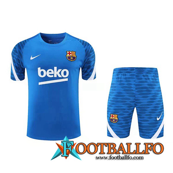 Camiseta Entrenamiento FC Barcelona + Cortos Azul 2021/2022