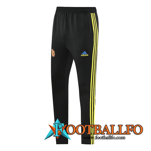 Pantalon Entrenamiento Manchester United Negro/Amarillo 2021/2022