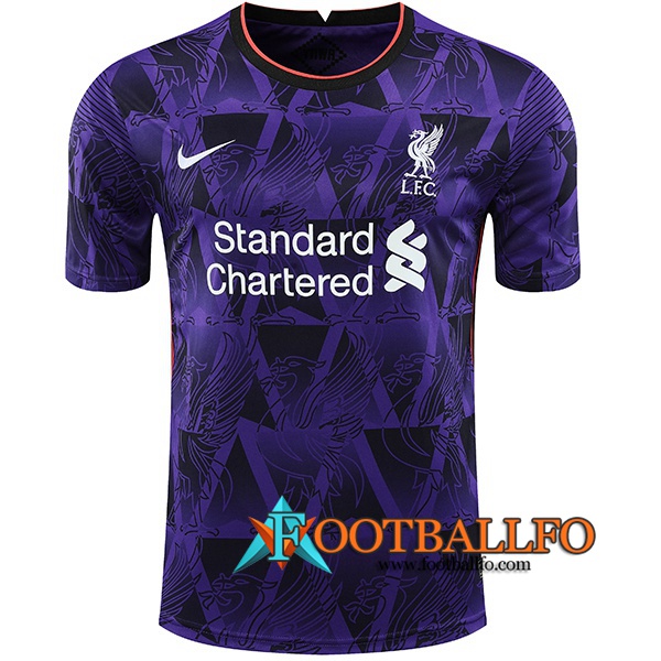 Camiseta Entrenamiento FC Liverpool Violet/Blanco 2020/2021