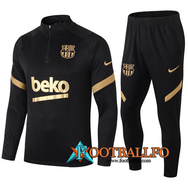 Chandal Futbol + Pantalones FC Barcelona Negro/Amarillo 2020/2021
