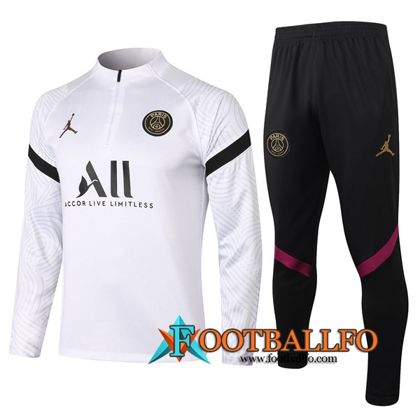 Chandal Futbol + Pantalones Jordan PSG Blanco 2020/2021