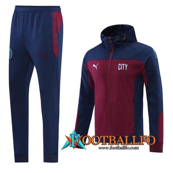 Chandal Futbol - Chaqueta con capucha + Pantalones Manchester City Violet 2020/2021