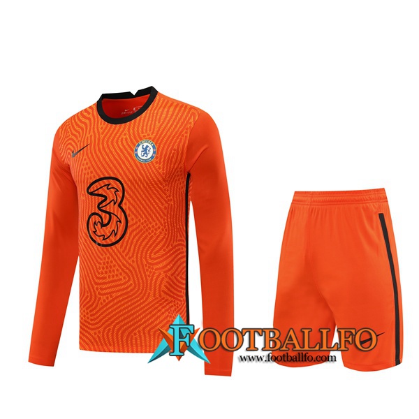 Camisetas Futbol FC Chelsea Portero Naranja Manga Larga 2020/2021
