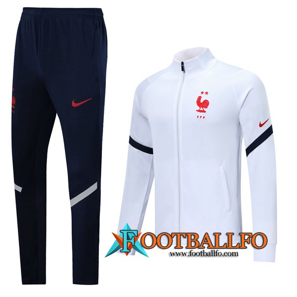 Chandal Futbol - Chaqueta + Pantalones Francia Blanco 2019/2020