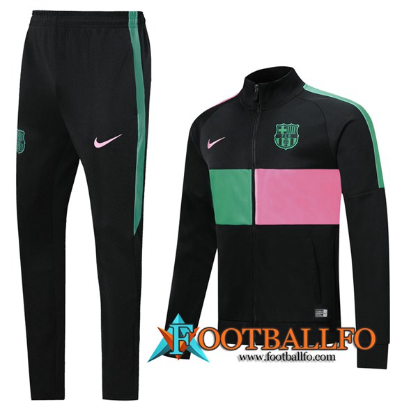 Chandal Futbol - Chaqueta + Pantalones FC Barcelona Negro Verde Rosa 2019/2020