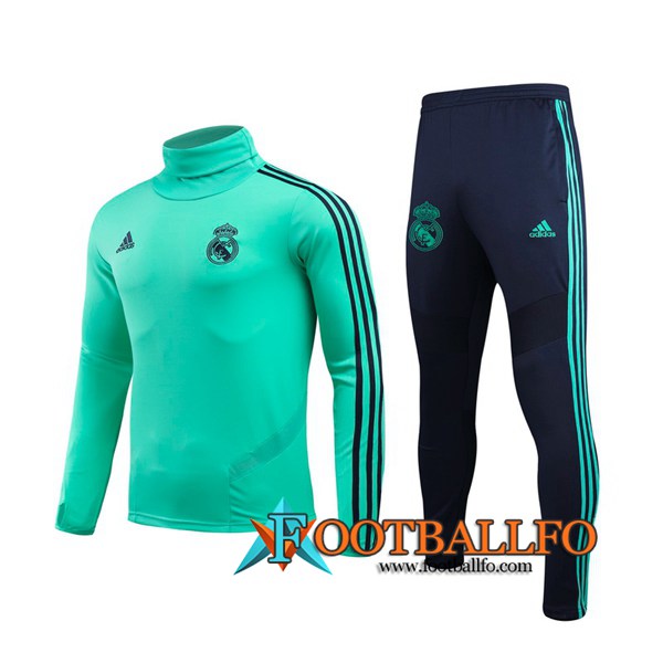 Chandal Futbol + Pantalones Real Madrid Verde Cuello Alto 2019/2020