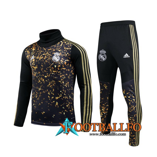Chandal Futbol + Pantalones Real Madrid Adidas 鑴?EA Sports閳?FIFA 20 Negro Cuello Alto 2019/2020