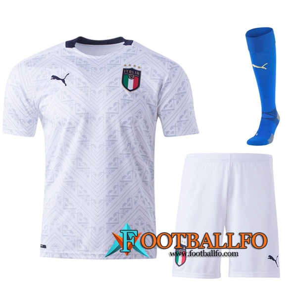 Traje Camisetas Futbol Italia Segunda (Cortos+Calcetines) UEFA Euro 2020
