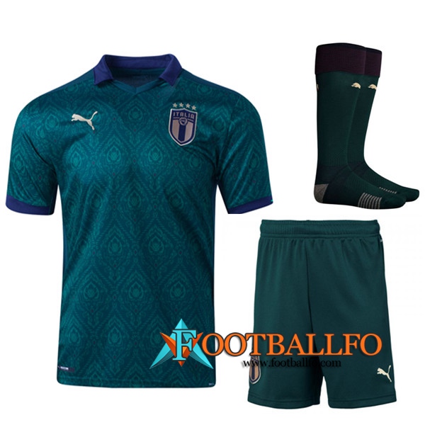 Traje Camisetas Futbol Italia Tercera (Cortos+Calcetines) UEFA Euro 2020