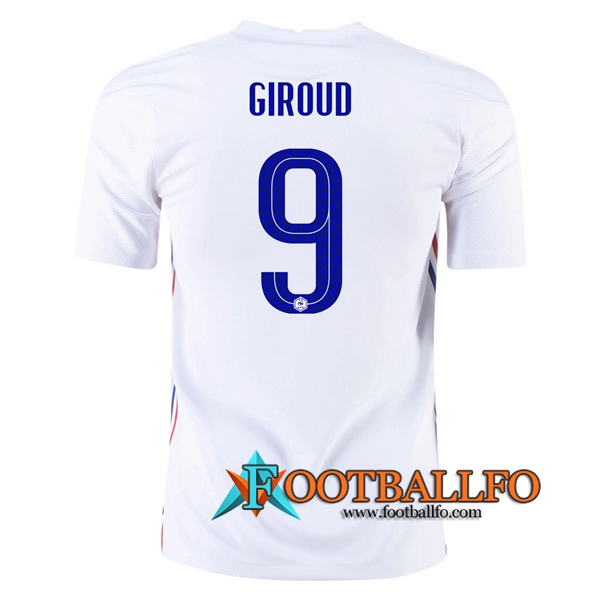 Camisetas Futbol Francia (Giroud 9) Segunda UEFA Euro 2020