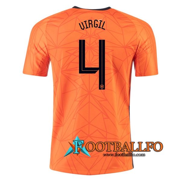 Camisetas Futbol Países Bajos (VIRGIL 4) Primera UEFA Euro 2020