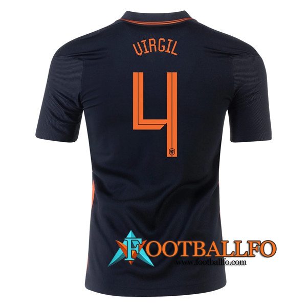 Camisetas Futbol Países Bajos (VIRGIL 4) Segunda UEFA Euro 2020