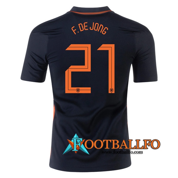 Camisetas Futbol Países Bajos (F.DE JONG 21) Segunda UEFA Euro 2020