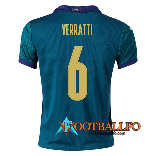 Camisetas Futbol Italia (VERRATTI 6) Tercera UEFA Euro 2020