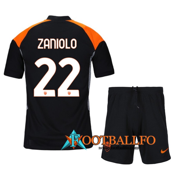 Camisetas Futbol AS Roma (ZANIOLO 22) Ninos Tercera 2020/2021