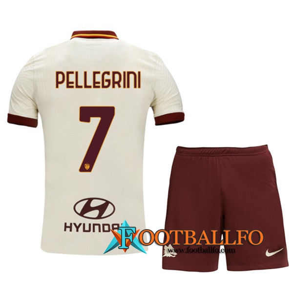 Camisetas Futbol AS Roma (PELLEGRINI 7) Ninos Segunda 2020/2021