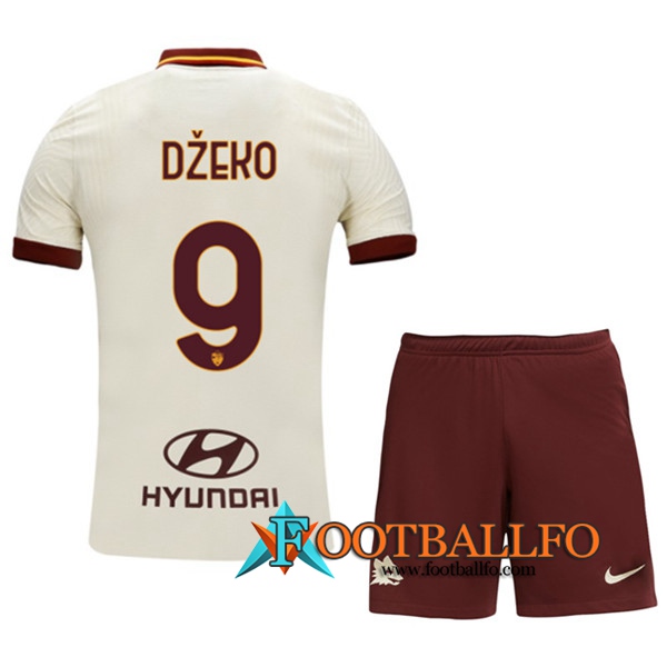 Camisetas Futbol AS Roma (DZEKO 9) Ninos Segunda 2020/2021