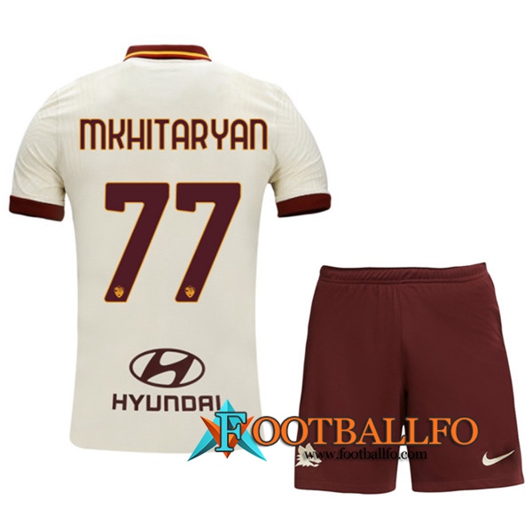 Camisetas Futbol AS Roma (MKHITARYAN 77) Ninos Segunda 2020/2021