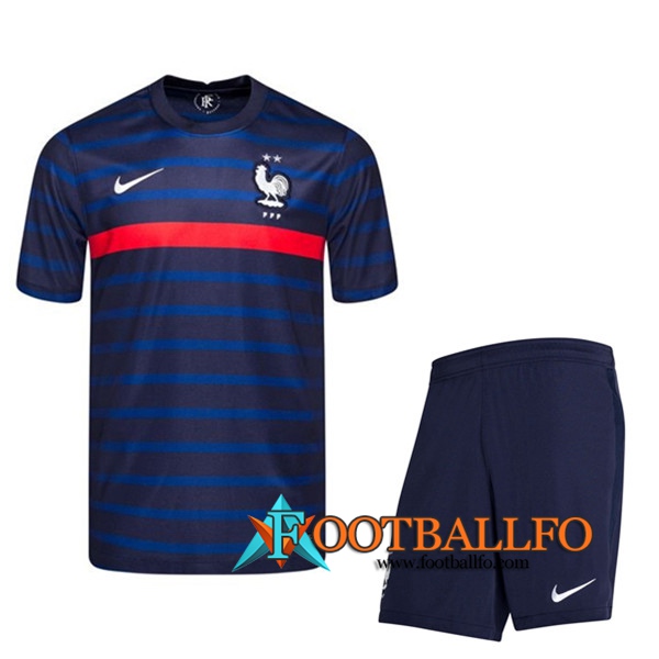 Nueva Camisetas Futbol Francia Ninos Primera UEFA Euro 2020