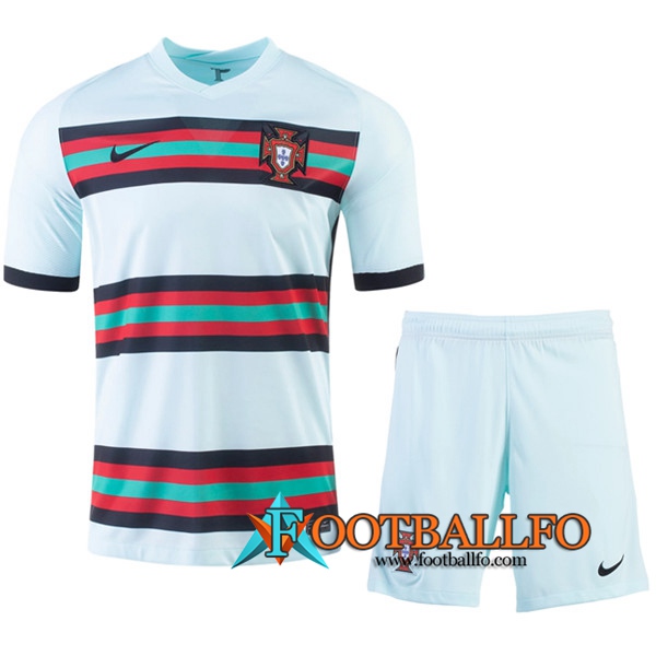 Nueva Camisetas Futbol Portugal Ninos Segunda UEFA Euro 2020