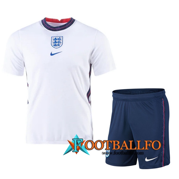 Nueva Camisetas Futbol Inglaterra Ninos Primera UEFA Euro 2020